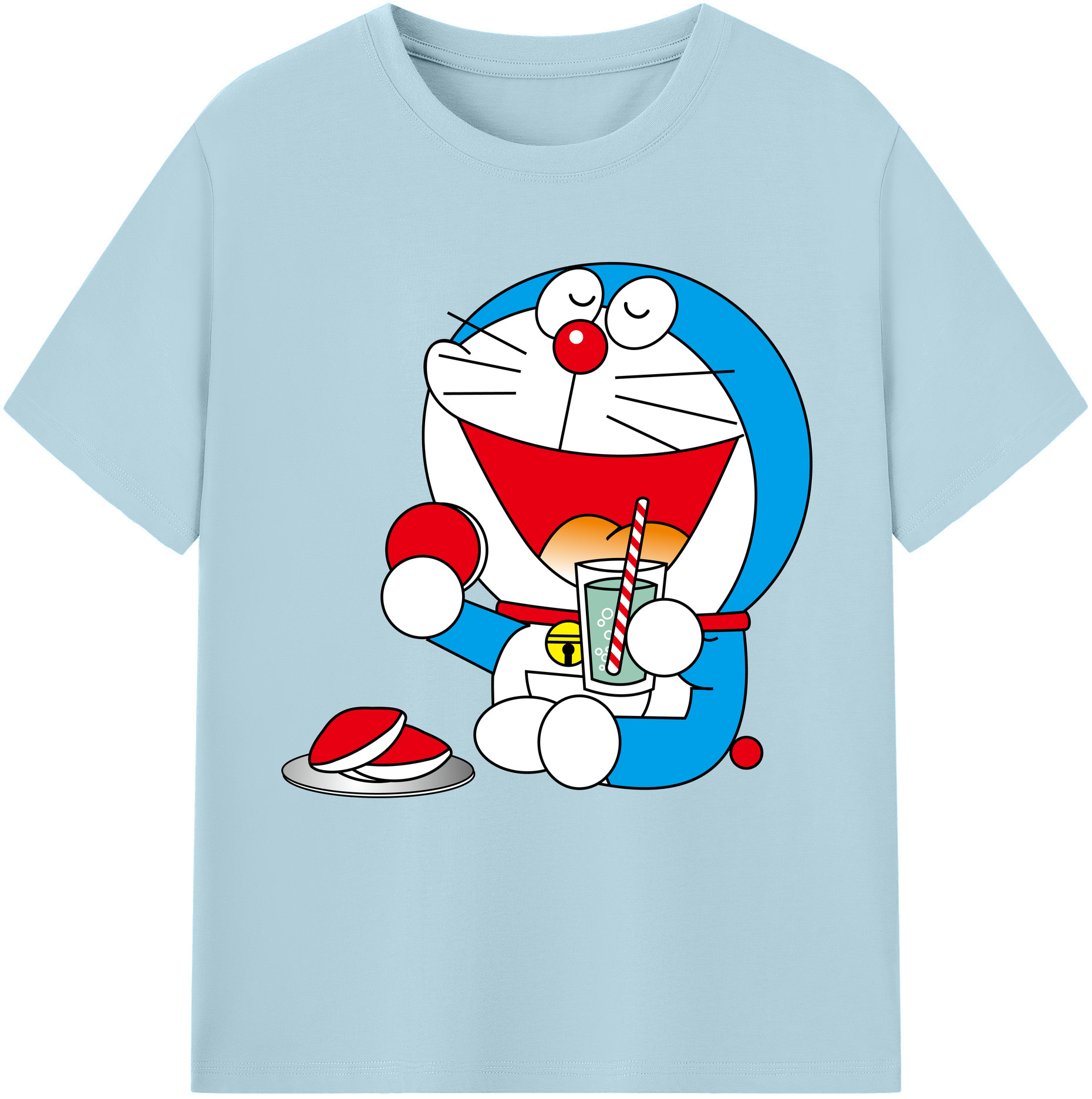 （画像用） ドラえもん Doraemon 綿100％半袖Tシャツ（フロントプリント）